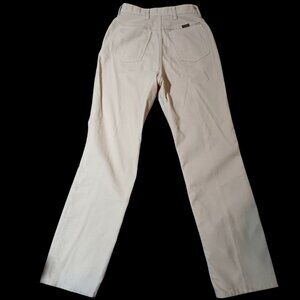 Vintage Wrangler Corduroy Jeans 27x33 Cream 1980's Womens Cowgirl High Waist